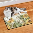 thumbnail image 2 of Farmhouse Boho Sunflower Pet Feeding Mat - Non-Slip Waterproof Dog Placemat with Golden Bloom Watercolor Aesthetic, Large Size, 2 of 5