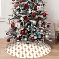 thumbnail image 5 of Rateoe Cute Carrot Print Print Christmas Tree Skirt 36" for Xmas Holiday New Year Party Circle Tree Mat Ornaments Decoration, 5 of 7