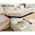 thumbnail image 2 of 81"L-Shape Convertible Sleeper Sectional Sofa with Storage Chaise and Pull-Out Bed,Reversible Corner 3 Person Couch, for Living Room, Apartment,USB Ports, 2 of 9