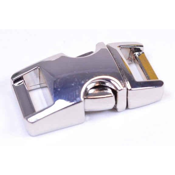 Chrome 1/2" Metal Buckles for Paracord Leather Work - 5 Pack