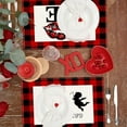 thumbnail image 3 of DFC Valentine's Day Letter Print Placemat Festive Table Heat Perfect For Holiday Parties Border Linen Table Mat Ideal For Couples And Dinners C, 3 of 4