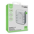 thumbnail image 3 of Belkin BSV602TT SurgePlus 900 J USB Wall Mount Charger with 6 AC Outlets and 2 USB Ports - White/Black, 3 of 4