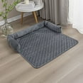 thumbnail image 5 of Household Winter Pet Plush Mat Bedroom Sofa Couch Floor Pad Small Medium Animal Resting Sleeping Warm Bed Washable Dark Grey 90x90cm, 5 of 10