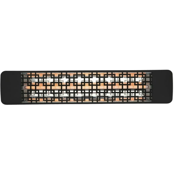 Eurofase Heating - 2500 Watt Single Element 39 Inch Electric Patio Heater-208 Voltage-Black Finish-Brix Decorative Fascia