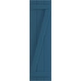 thumbnail image 5 of Ekena Millwork 16 1/8"W x 64"H True Fit PVC Three Board Joined Board-n-Batten Shutters w/Z-Bar, Sojourn Blue (Per Pair - Hardware Not Included), 5 of 8