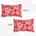 thumbnail image 4 of Daiia Red Hibiscus Flower Bedding Waterproof Pillow Protector Zippered Queen – Bed Bug Proof Pillow Encasement-14"x20", 4 of 9