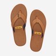 thumbnail image 4 of Hari Mari Men's Dunes Memory Foam Arch Support Flip Flops Tobacco - 1061-108, 4 of 5