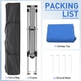 thumbnail image 5 of Ainfox 8x8 One-Push Pop up Canopy Tent with Transparent PVC Sidewalls,Instant Outdoor Shade Gazebos with Weighted Sandbags,White, 5 of 8