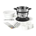 thumbnail image 1 of Starfrit Fondue 3-in-1 Set with Magnetic Fork Guide, Safety Burner, 19 Pieces, 1.6L Stainless Steel Pot, Perfect for Meat, Cheese & Chocolate Fondues, 1 of 6