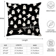thumbnail image 6 of Halloween Pillow Covers 16x16 Set of 2,Halloween Ghost Spooky Decorative Throw Pillow Covers Outdoor Cushion Cases for Farmhouse Home Sofa Couch Decorative, 6 of 6