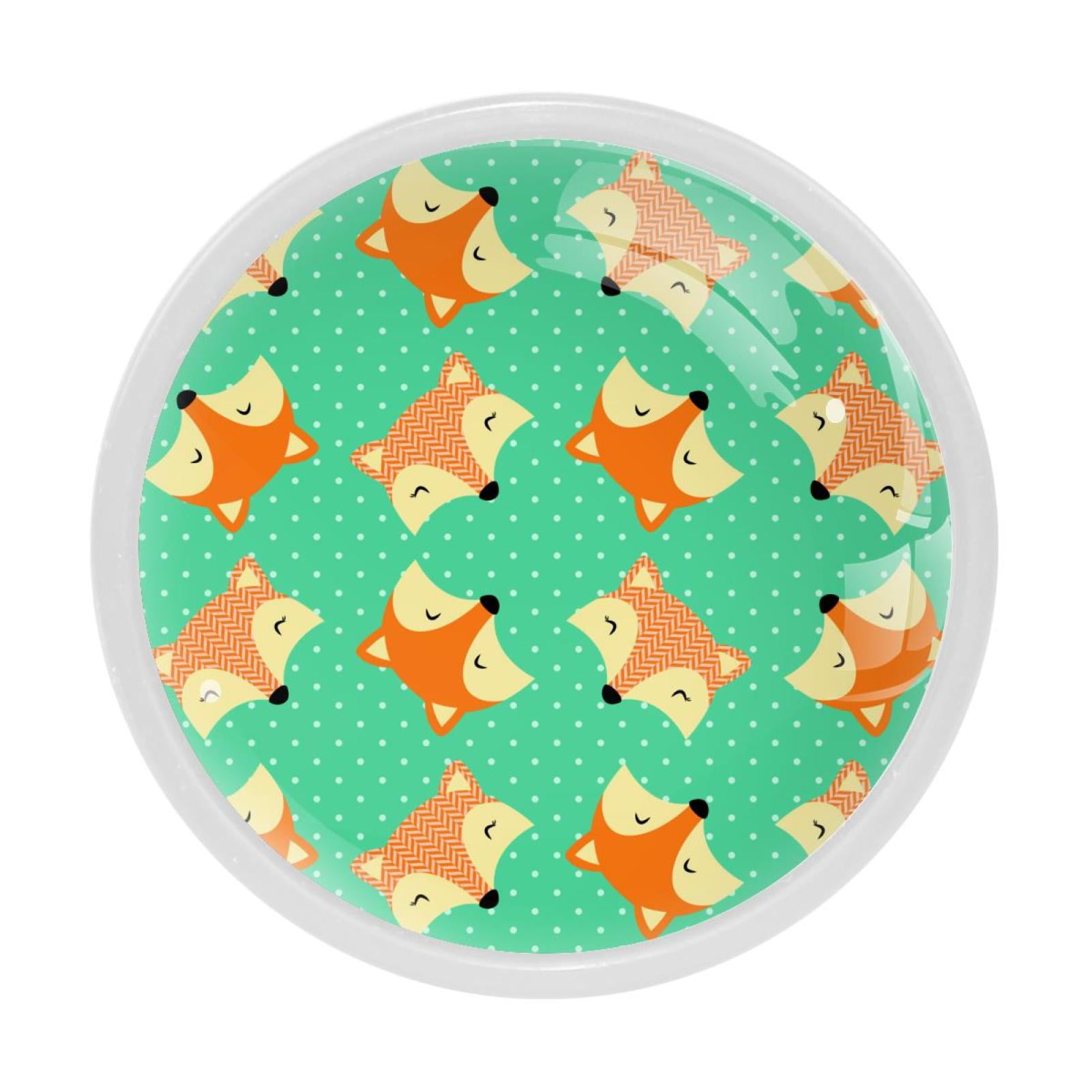 4 Pcs Fox Knobs for Kitchen Cupboard Dresser Bookcase Drawer