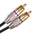 thumbnail image 2 of Cables de conexión de audio y video Cable de audio estéreo 2RCA a 2RCA Cables RCA blindados Chapado Abanopi Cable de audio, 2 of 5