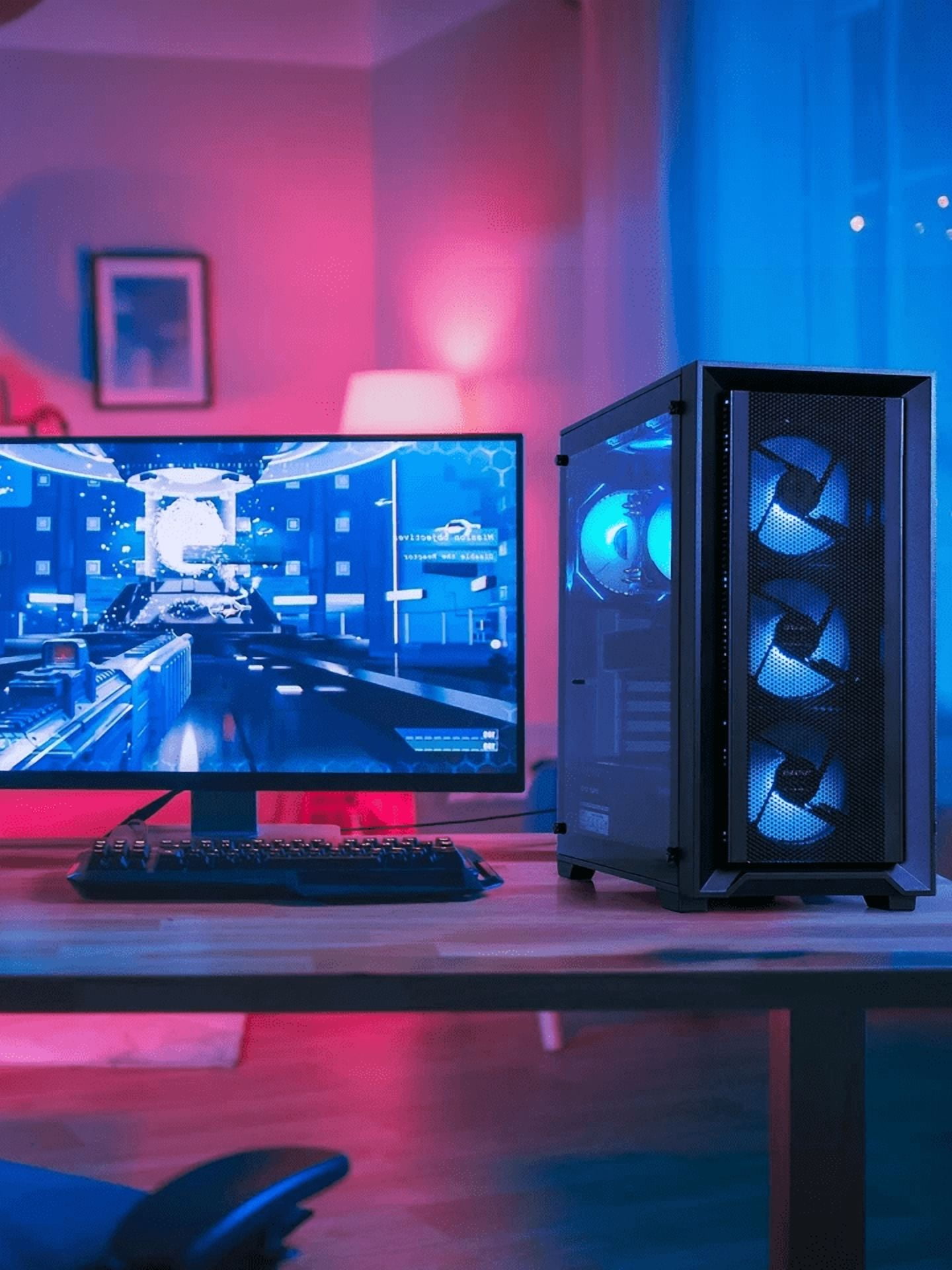 Gaming PC Desktop Computer - Intel Core i7-7700, NVIDIA GTX 1080 8GB, 16GB DDR4 RAM, 512GB SSD + 1TB HDD, WiFi 6,BT5.4,Windows 11, RGB Fans, Prebuilt Gaming Tower,Ready to Play