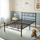 thumbnail image 2 of Cama Individual HOMEMAKE FURNITURE Somier de Metal Negro Minimalista Moderno 197x99,5cm, 2 of 7
