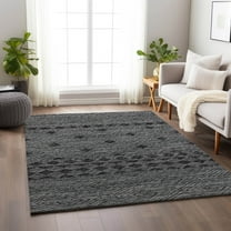 Addison Rugs Mayfield Washable Transitional Cultural, Diamond Gray Rectangle Rug, 8' x 10'