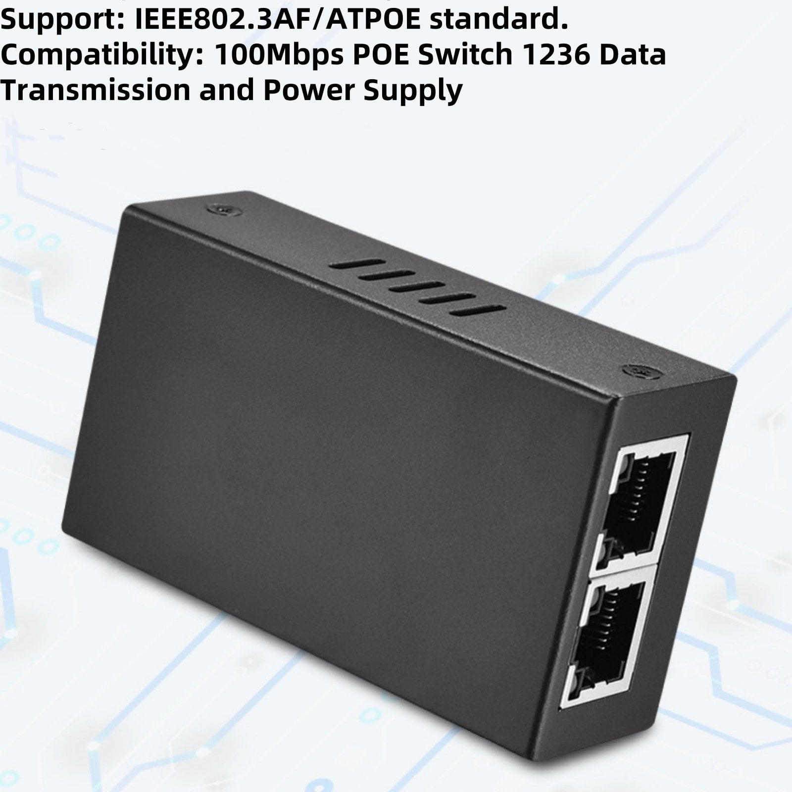 POE Extender 2 Port POE-Powered POE Ethernet Switch Repeater 100M RJ45 TAPDRA Spare Part