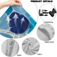 thumbnail image 7 of SCRAWLGOD Abstract Marble Print Blue Pattern Gaming Chair Cover, Dustproof Computer Chair Cover with Armrest Cover Stretchable Chair Covers Rotating Chair Protection Universal Fit, 7 of 7