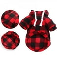 thumbnail image 5 of Dog Classic Plaid Hoodie Pet Dog Clothes Breathable for Small Medium Dog Cats, 5 of 6