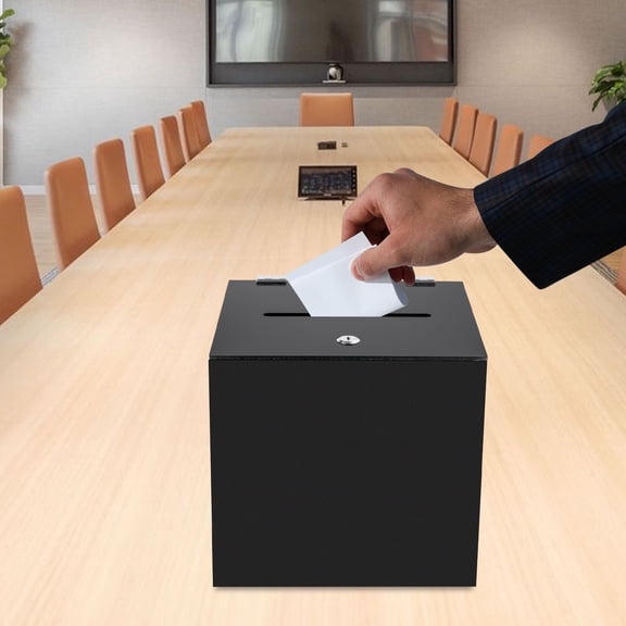 Acrylic Donation Box, Suggestion Box with Lock, Money Storage Container