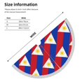 thumbnail image 3 of Philippines Flag Christmas Tree Skirt Tassel Lace for Xmas Ornaments Decoration 36", 3 of 6