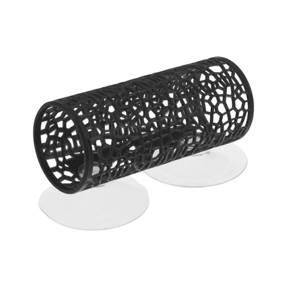 Unique Bargains Betta Fish Tube Tunnel Betta Cave Tube Tunnel with Holes Betta Fish Tube House Black