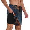 thumbnail image 2 of Fotbe Cowboy Boots Under Starry Sky Traje de Baño para Hombre – Shorts de Natación de Secado Rápido con Forro y Bolsillos-3X-Large, 2 of 6