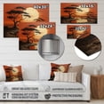 thumbnail image 4 of Designart "Tribal Sunset African I" African Tribal Metal Wall Art, 4 of 5