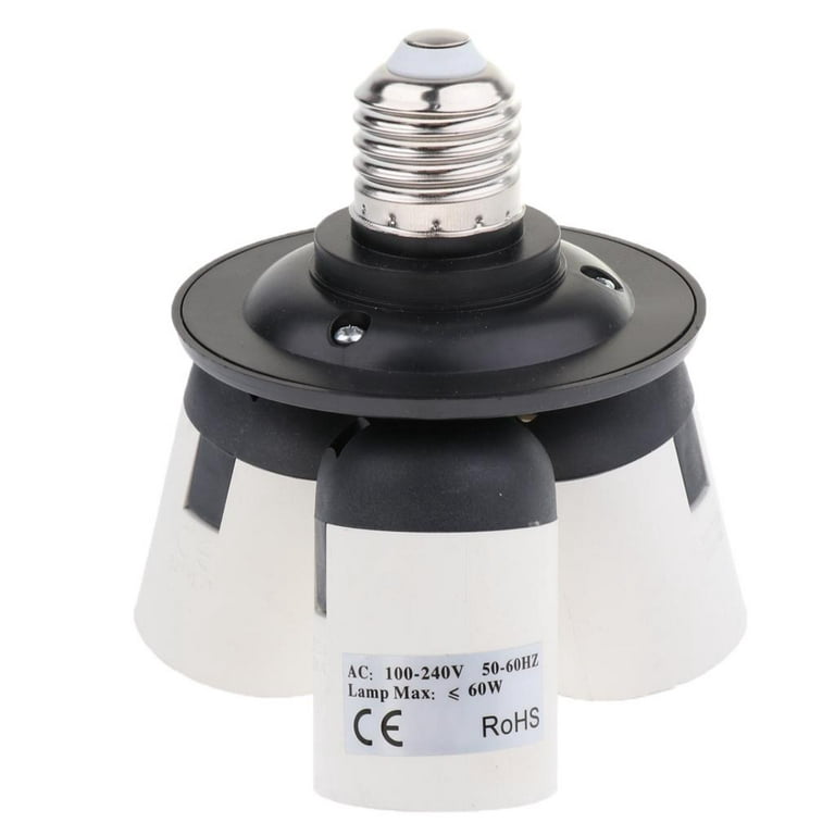 Socket Adapter Converter, E27 Holder Socket Splitter For Photo Studio, Work  Shop, Garage Lighting 