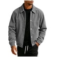 thumbnail image 4 of FchengtaiS Men's Button Down Shacket Long Sleeve Turndown Collar Lightweight Jackets Fall Outerwear with Pockets, 4 of 4