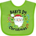 thumbnail image 3 of Inktastic Baby's 1st Christmas Santa with Candy Canes Boys or Girls Baby Bib, 3 of 4