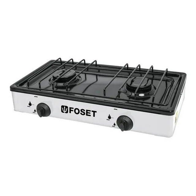 Parrilla Gas 2 Quemadores Blanco Foset 48147 Foset PAGA-2B