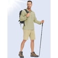 thumbnail image 3 of Men's Protection Fishing Shirts UPF 50+ Sun Long Sleeve Lightweight Hiking Travel Work Zipper Pocket Sage Green 2XL, 3 of 5