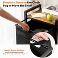 thumbnail image 4 of edx Laundry Basket, Laundry Sorter with Shelf & 1 Pull-Out Removable Bags, 12.4 Gallons (47 Liters) for Laundry Rooms, Bathrooms & Dorms，19.9"L x 12.99"W x 29.92"H, 4 of 9