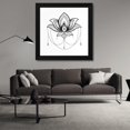 thumbnail image 3 of Atelier B Art Studio 20x20 Black Modern Wood Framed Wall Art Titled - ETHNIC LOTUS ORNAMENT, 3 of 6