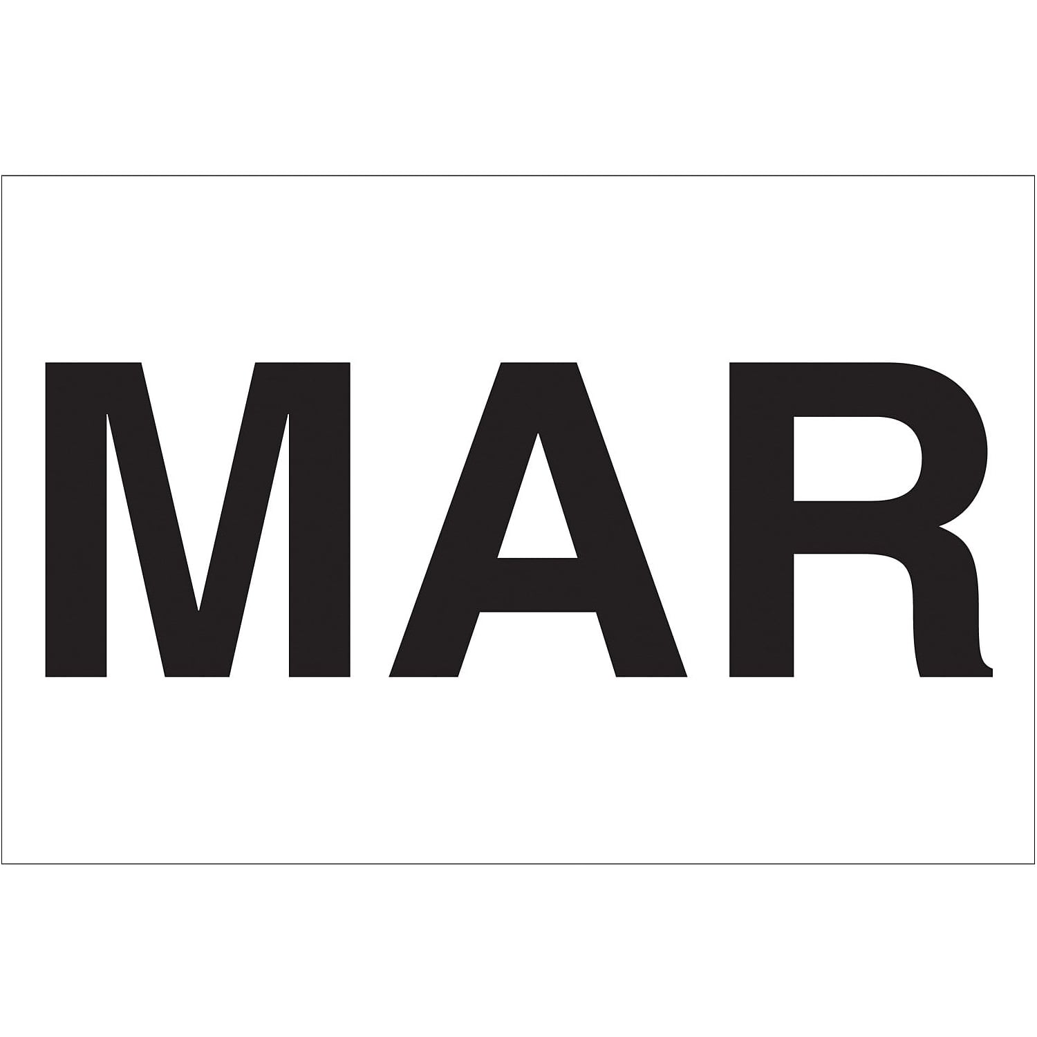 Tape Logic Months of the Year Labels 'MAR' 2' x 3' White 500/Roll DL6741
