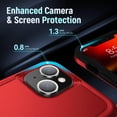 thumbnail image 4 of iPhone 13 Mini Case, iPhone 13 Mini Case with Kickstand,[Military Grade Shockminiof][Dual Layer Heavy Duty Drop miniof] Phone Case, Phone Case for iPhone 13 Mini - Red & Black, 4 of 12