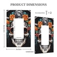 thumbnail image 3 of Fotbe Flower Horn Skull A Print Duplex Receptacle Wall Plate, 1-Gang 5.0" x3.0" Wall Outlet Covers, Dual Outlet Faceplates Covers, Color-matched Screws Included-Style U, 3 of 6
