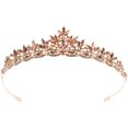 thumbnail image 1 of Miangastore Headpiece Hair Band Crown Headband Peach Alloy 1Set, 1 of 8