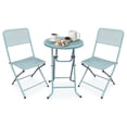 thumbnail image 1 of Four Seasons Courtyard Padova Foldable 3 Piece Bistro Dining Set, Blue, 1 of 6