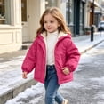 thumbnail image 7 of Mifsaly Little Girls Warm Fleece Lined Jacket Kids Toddler Heavyweight Hooded Sherpa Winter Coats Windproof Full Zip School Everyday Outerwear, 7 of 7