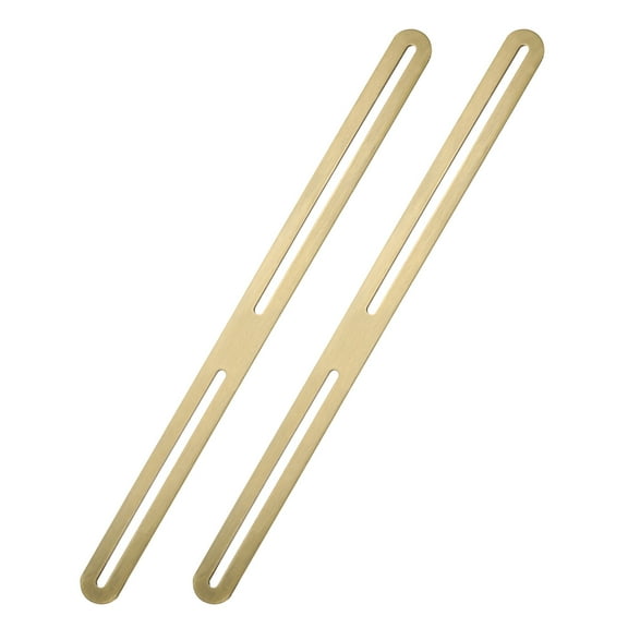 2 Pack Stainless Steel Flat Mending Plates, 14.1 inch Flat Support Bracket with Slotted Holes, Gold