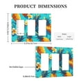 thumbnail image 3 of Pineapple Flowers Summer Switch Cover Decorative Wall Plate 3-Gang Screwless Standard Size, 3 of 5