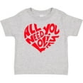 thumbnail image 3 of Inktastic All You Need is Love Red Heart Shape Boys or Girls Toddler T-Shirt, 3 of 5