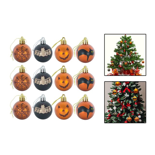 12 Piezas Adornos de Bolas de Halloween para Bolas Colgantes de Árboles Colgantes de Árboles para Otoño Acción de Gracias Escenario Actuación Casa Macarena Bolas colgantes de Halloween