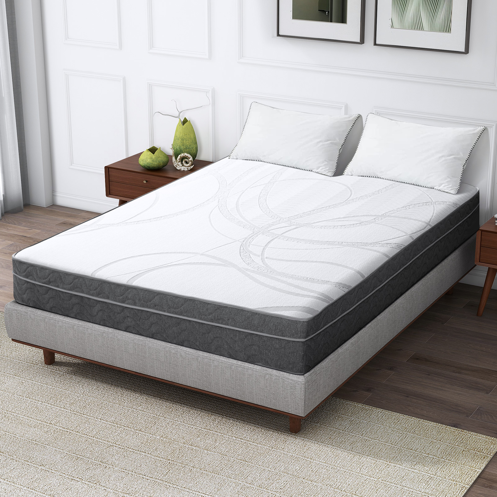 King Mattress, 10 inch Gel Memory Foam Mattress with Individual Pocket