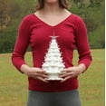 thumbnail image 2 of Milltown Merchants White Ceramic Christmas Tree - 11.5" Medium, White Lights, 2 of 7