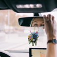 thumbnail image 1 of asddcavvf 2D Acrylic Colorful Cow Pendant Colorful Calf Window Decoration Pendant Suitable for Garden Window Tree Car Pendant A 3 Hummingbird Stained Glass Ornament, 1 of 4