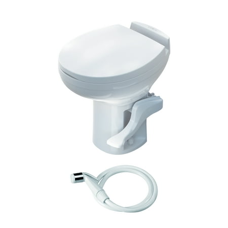Profile Aqua Rack - Aqua Magic Residence RV Toilet with Hand Sprayer / High Profile / White - Thetford 42173 (Choose Color and Profile)