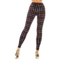 thumbnail image 4 of LA12ST Plaid Fleece Lined Zipper Leggings Trouser Pants, 4 of 4