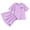 0-Purple&198, variant on Tiijoy Girls Summer 2 Piece Outfits Loose Short Sleeve T Shirt Shorts Set, Sizes 2-3
